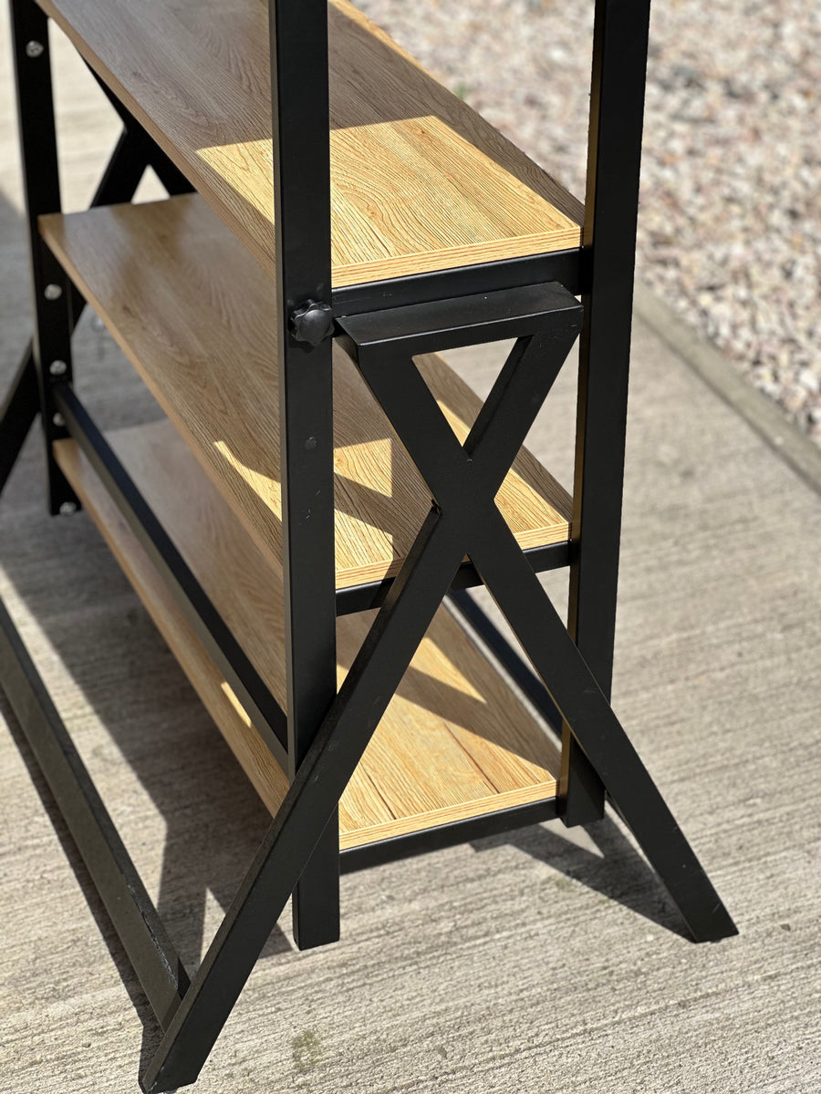 Mesa estante 2 en 1 — mesa convertible en estantería