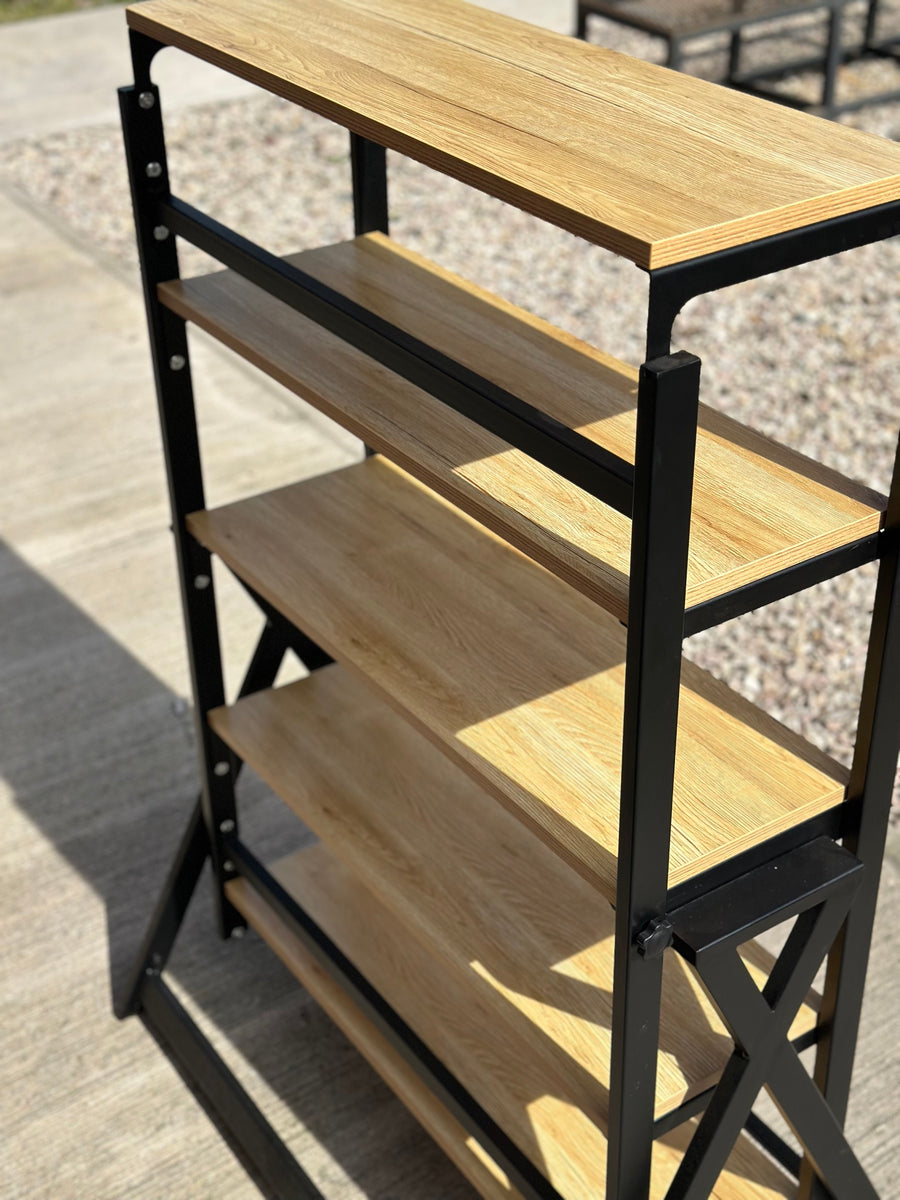 Mesa estante 2 en 1 — mesa convertible en estantería