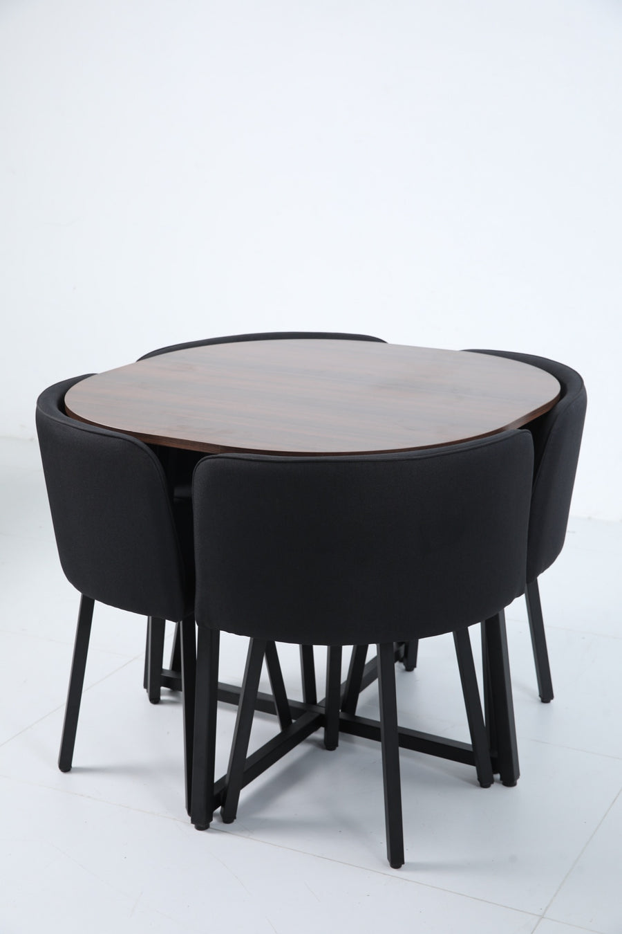 Set Comedor p/4 — Mesa + 4 Sillas Tapizadas — Zohan