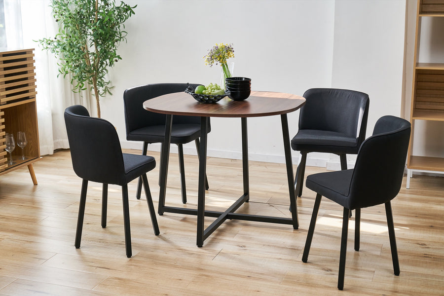 Set Comedor p/4 — Mesa + 4 Sillas Tapizadas — imagen 2 — Zohan